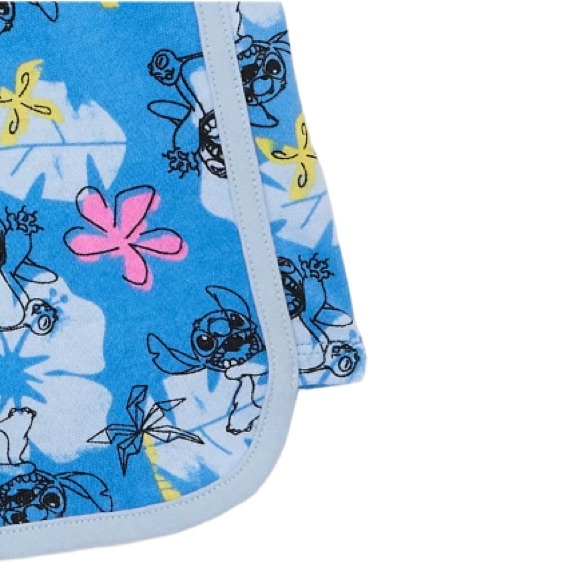 NWT Disney Toddler Girl Stitch Graphic Hoodie and Shorts Set Light Blue 2T - Picture 5 of 5